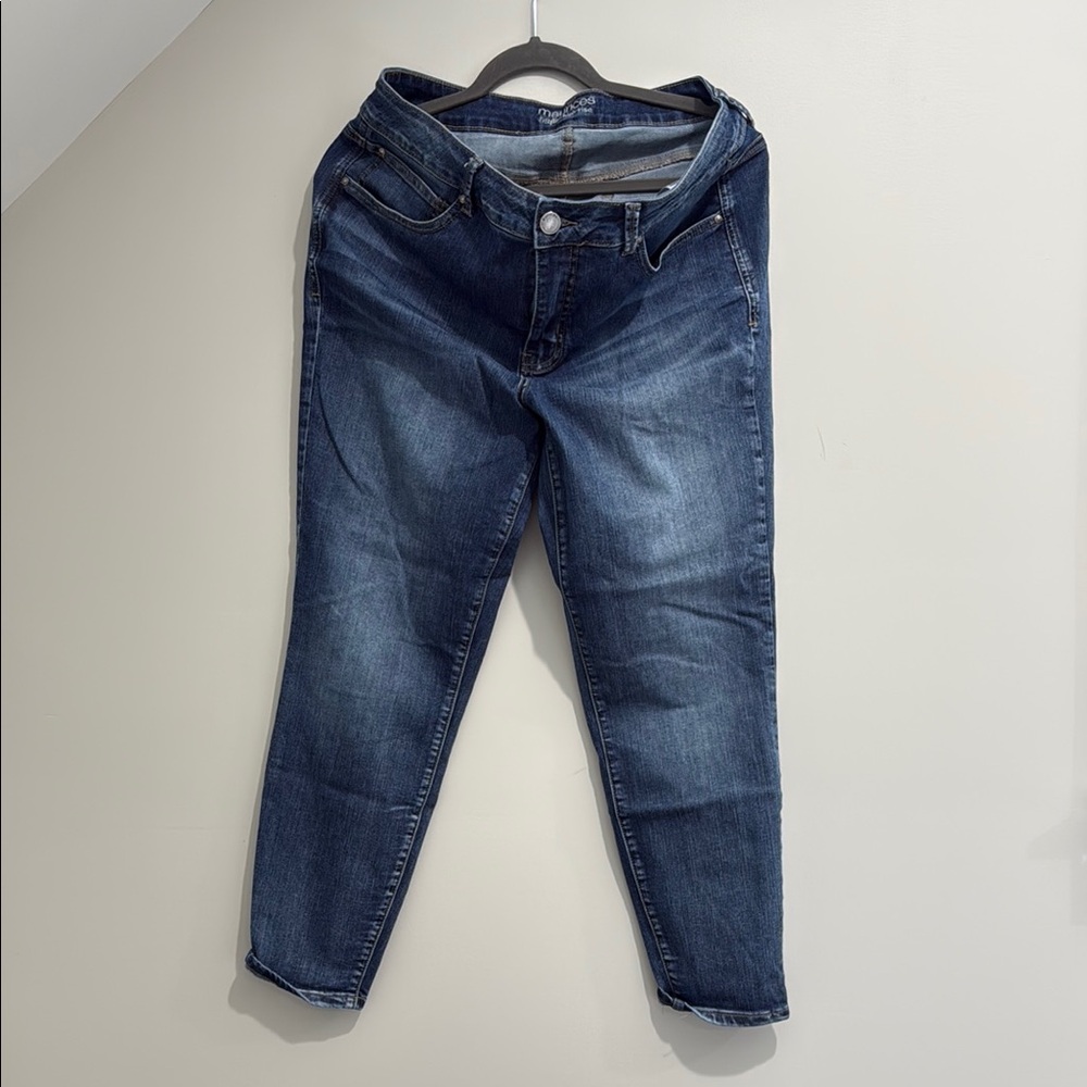 Maurices Dark Blue Ankle Jeans